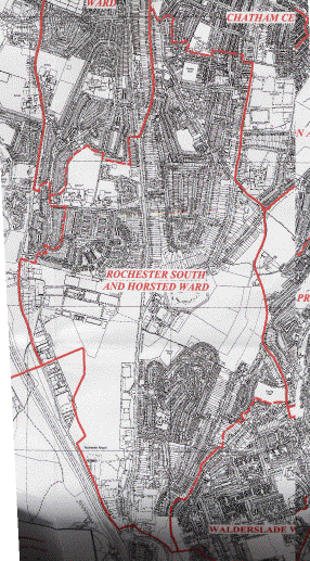 Map of Rochester South & Horsted ward