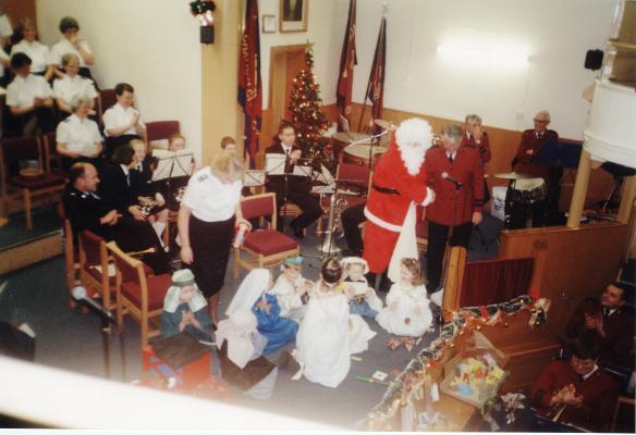 Santa Claus visits the Primary