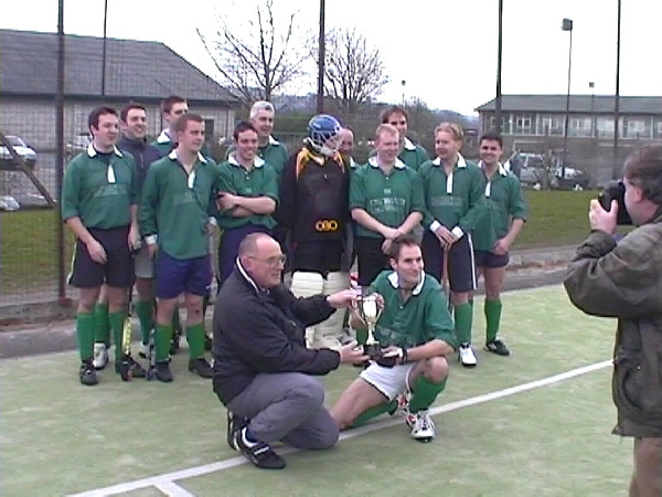 The squad having their picture taken with the Cumbria Cup