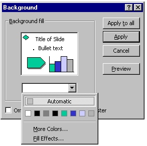 Colour background picker