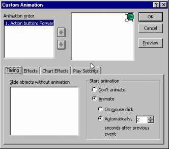 custom animation setting